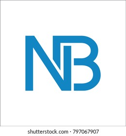 initial letter NB logo vector