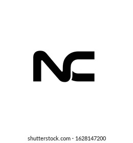 Initial Letter Nc Linked Logo Black Stock Vector (Royalty Free ...