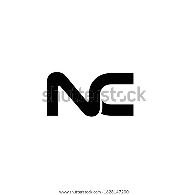 Initial Letter Nc Linked Logo Black Stock Vector (Royalty Free ...