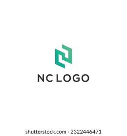 initial Letter NC Logo Design Vector	