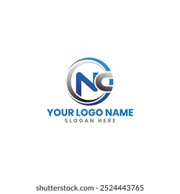Letra inicial NC Diseño de logotipo eps 10 Plantilla de Vector. Creativo Abstractas NC Moderno Diseño de Logotipo de Letra