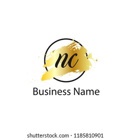 Initial Letter NC Logo Template Design