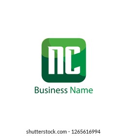 Initial Letter NC Logo Template Design
