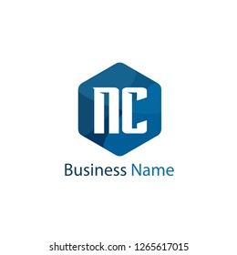 Initial Letter NC Logo Template Design