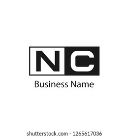 Initial Letter NC Logo Template Design