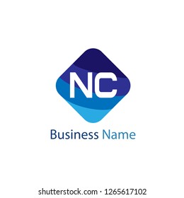Initial Letter NC Logo Template Design