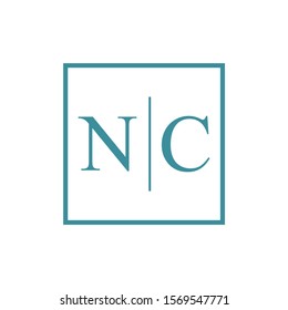 Initial Letter NC Logo Template Vector Design