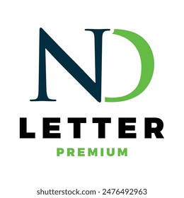 Initial Letter ND or DN Icon Vector Logo Template Illustration Design
