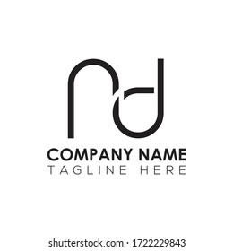 Initial Letter ND Logo Design Vector Template. Creative Abstract ND Letter Logo Design