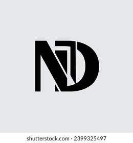Initial letter ND logo design creative modern symbol icon monogram