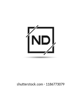 Initial Letter ND Logo Template Design
