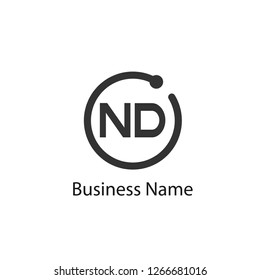 Initial Letter ND Logo Template Design