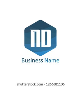 Initial Letter ND Logo Template Design