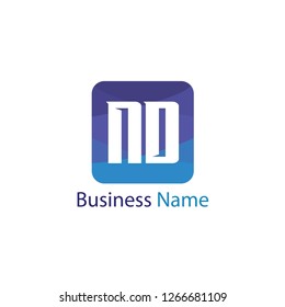 Initial Letter ND Logo Template Design