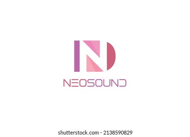 Initial letter ND vector logo design. Letter N D colorful concept illustration vector design template. Suitable for creative industry and multimedia.