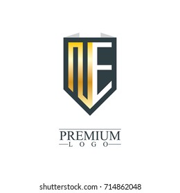 Initial Letter NE Company Design Logo Template
