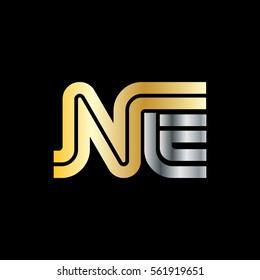 Initial Letter NE Linked Design Logo