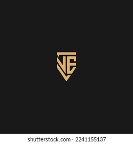 Initial Letter NE Logo Design Vector Template. NE Letter Logo Design
NE shield concept