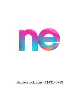 Initial Letter NE Logo Lowercase colorful design, Modern and Simple Logo Design.
