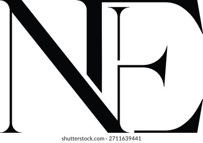 Initial Letter NE Logo Minimal Business Logo