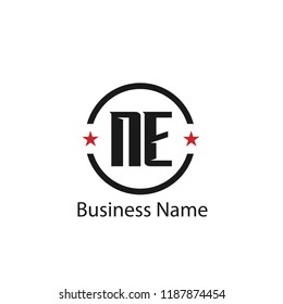 Initial Letter NE Logo Template Design