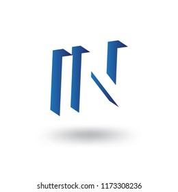 IN initial letter with negative space logo icon vector template