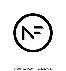 Initial Letter NF Logo Design Vector Template. Creative Abstract NF Letter Logo Design