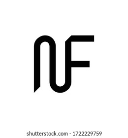 Initial Letter NF Logo Design Vektorvorlage. Design des Logos für kreative abstrakte NF-Buchstaben
