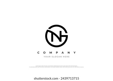 Initial Letter NG or GN Logo Design
