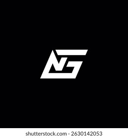 Initial Letter NG GN Logo Design with Modern Minimal Style.