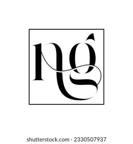 Initial letter ng logo design creative modern symbol icon monogram