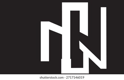 letra inicial NG logo simple único