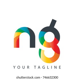 Initial Letter NG Rounded Design Logo
