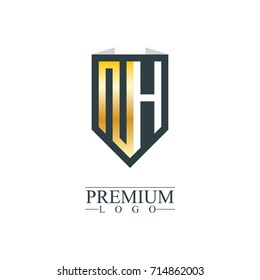 Initial Letter NH Company Design Logo Template