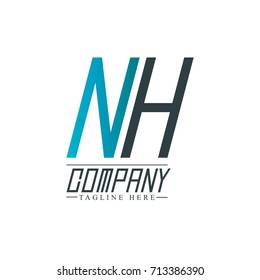 Initial Letter NH Design Logo Template