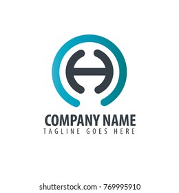 Initial Letter NH Design Logo