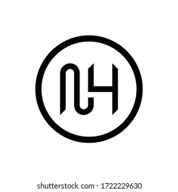 Initial Letter NH Logo Design Vector Template. Creative Abstract NH Letter Logo Design