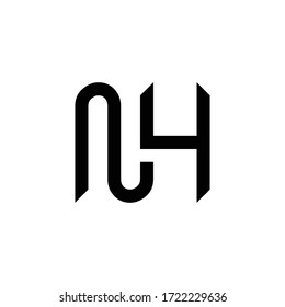 Initial Letter NH Logo Design Vector Template. Creative Abstract NH Letter Logo Design