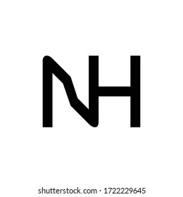 Initial Letter NH Logo Design Vector Template. Creative Abstract NH Letter Logo Design