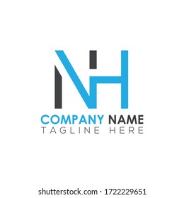 Initial Letter NH Logo Design Vector Template. Creative Abstract NH Letter Logo Design