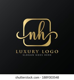 Initial Letter NH Logo Design Vector Template. NH Letter Logo Design