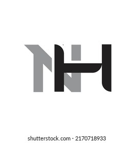 Initial letter NH logo design