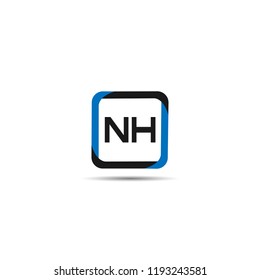 Initial Letter NH Logo Template Design