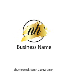 Initial Letter NH Logo Template Design