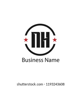 Initial Letter NH Logo Template Design