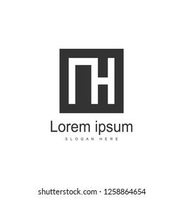Initial Letter NH Logo Template Vector Design