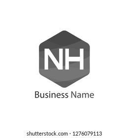 Initial Letter NH Logo Template Design