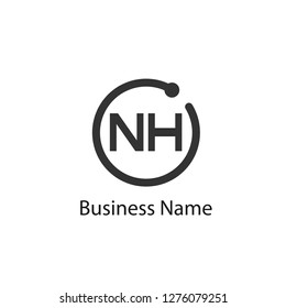Initial Letter NH Logo Template Design