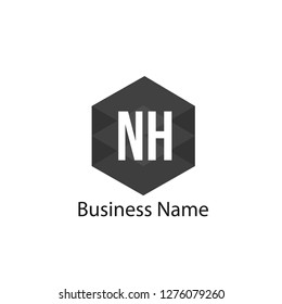 Initial Letter NH Logo Template Design