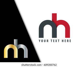 Initial Letter NH Rounded Lowercase Logo